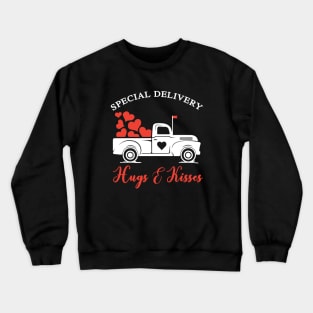 Special delivery Hugs kisses, Valentines Truck, Love Cutting File, Vintage truck, Heart truck Crewneck Sweatshirt